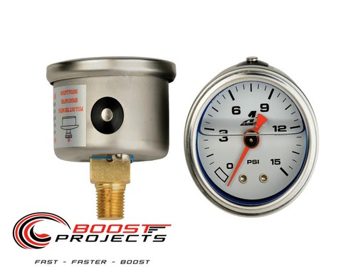 Aeromotive 0-15 psi Fuel Pressure Gauge 15632