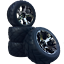 Truggy Tyres Wheels Set Revil Street with 5-lochfelge Titanium 1:10 4 Piece