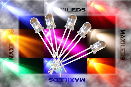 100x 5mm LED tondo molto luminoso diodo Resistore 5mm