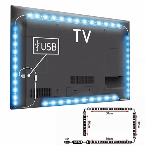 Télécommande USB Alimenté DEL bande de lumière RGB Multi Color TV Rétroéclairage Lighting