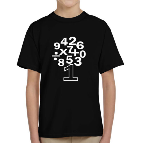 Kids Boys Girls Number Day 2020 Maths Symbols Novelty School Tee T-Shirt Top 