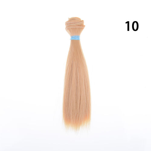 Länge Hochtemperaturmaterial natürliche Farbe dick Perücken Puppe HaarFBB 