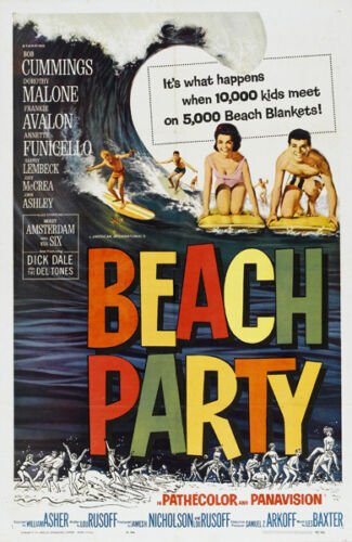 Beach Party Movie Poster Replica 13x19/" Photo Print