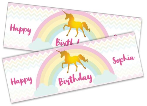 Details about   x2 Personalised Birthday Banner Generic Children Kids Party Decoration 96