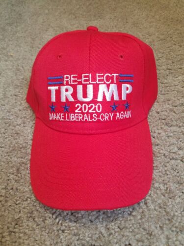 Red 2020 Presidential Re-Rlect Trump Make Liberals Cry Again Embroidered Hat 