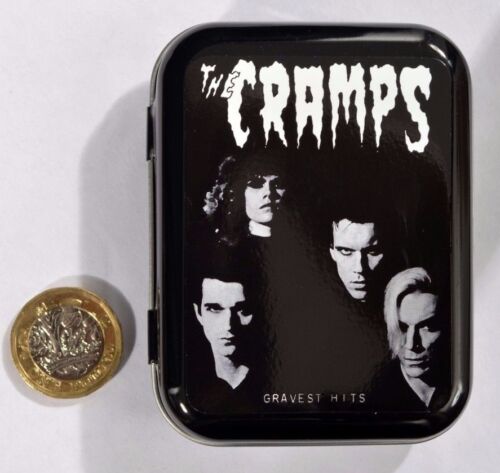 THE CRAMPS GRAVEST HITS ALBUM PSYCHOBILLY GARAGE PUNK LUX HINGED TIN MINTS PILL 
