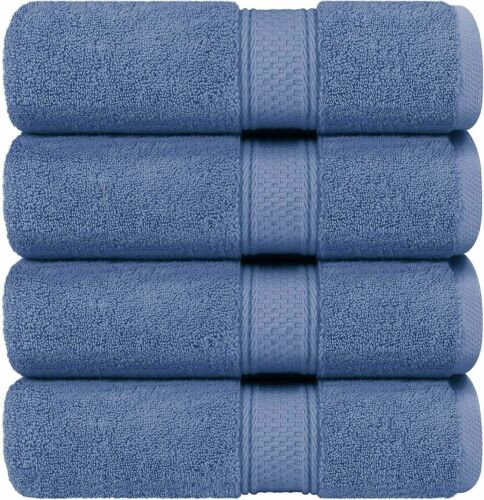 Ultra-Soft Absorbent Bathroom Towels 54" x 27" 100% Cotton Large Bath Towels 