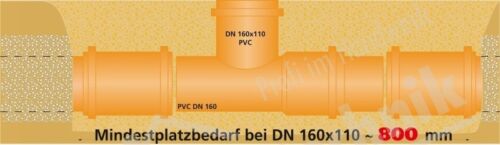 AIRFIT Klebeabzweig 90 Grad DN 160 x 110   aus PVC-U