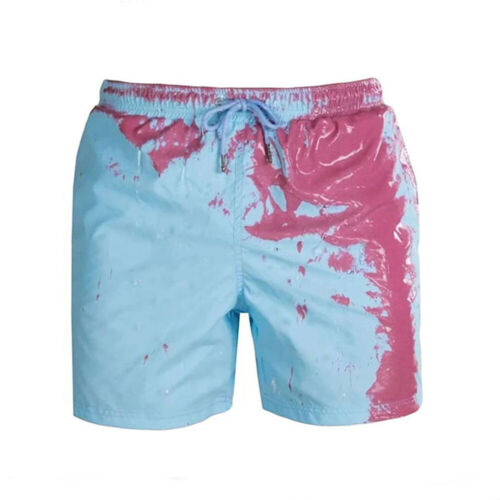 Summer Men Temperature-Sensitive Color-Changing Beach Swim Pants Trunks Shorts