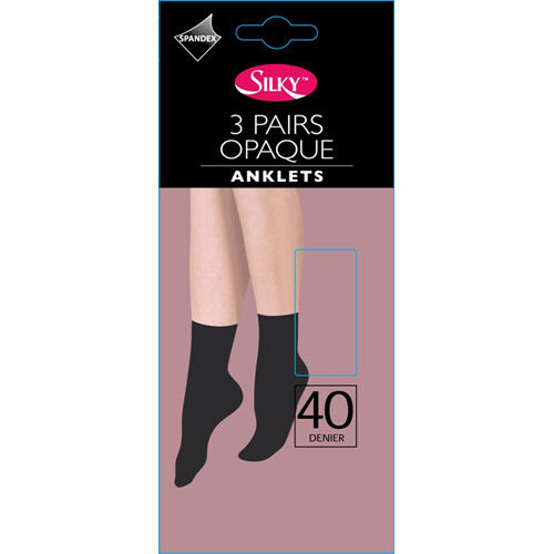 New Ladies And Girls Comfort  40 Denier  Opaque  Anklets  Silky In Black Colour
