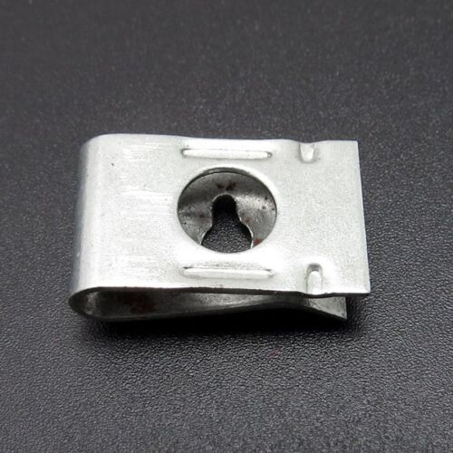 40//Pk U Type Speed Nut 3.3mm Screw Size Zinc Plated Metal Clip Rivet 17.8mm*11mm