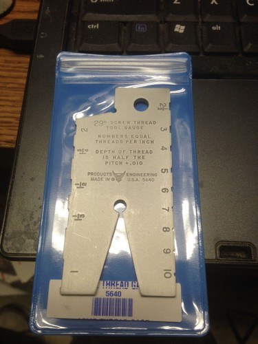 29 DEGREE ACME SCREW THREAD GAGE MADE IN USA!!!