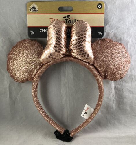 Disney Tails Rose Gold Minnie Bow Characters Ears Mouse Headband Dog Pet Apparel