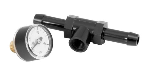 Pressure Gauge fuel With Fitting For 3//8/" Inside Diameter Hose 59013