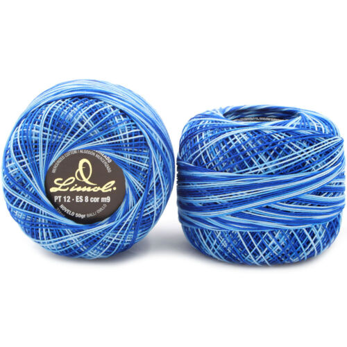 Multicolor Tinted 50 Grs 100/% Mercerized Crochet Thread Set of 2 Cotton Balls