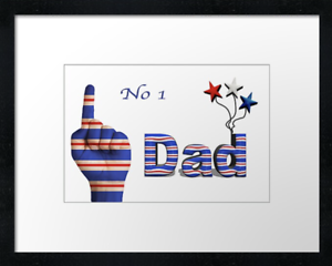 1 Fathers Day print and canvas prints Birthday Christmas Glasgow Rangers Dad