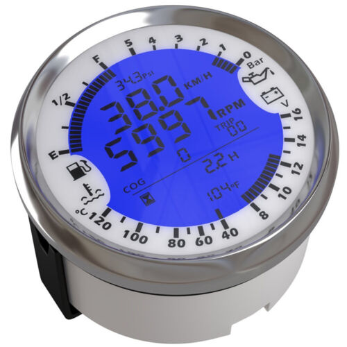 85mm Digital GPS Speedometer Tachometer Oil Pressure Gauge  6 in1 MultiFunction 