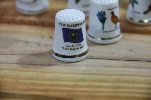 50 States Porcelain Thimble Set Brand New Made by Finact Collectibles