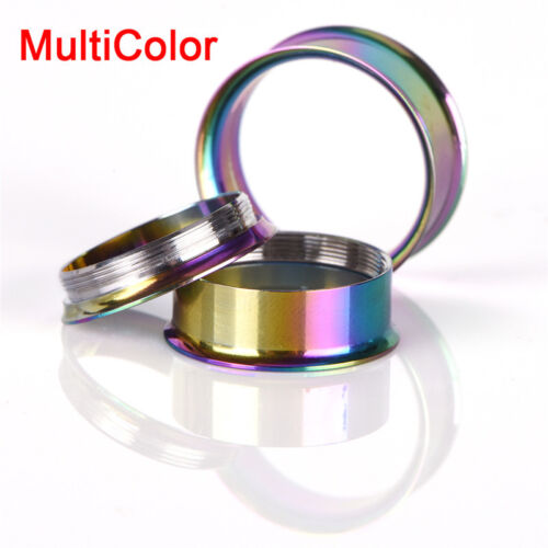 Stainless Steel Screw Ear Gauges Flesh Tunnels Plugs Stretchers Expander ATHK