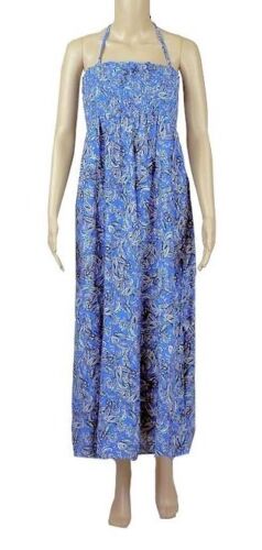 Marks /& Spencer blue Floral maxi beach dress size 12 Long RRP £29.50