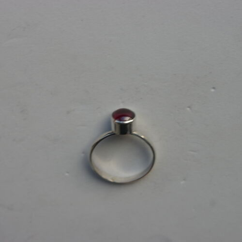 O P Size  L Beautiful 925 Silver Ring With Garnet  1.1 Gr N1\2 R In Box