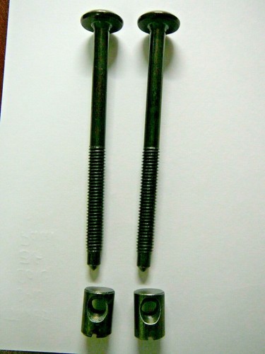 2 IKEA Black Pins for Mydal Bunk Bed Part # 120208 2 Nuts # 100514 104458