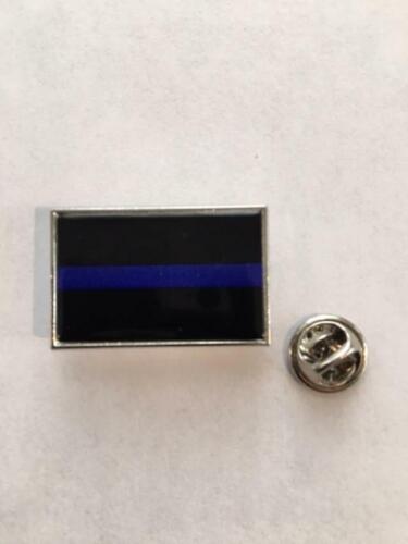 Thin Blue Line Police Support Flag Lapel Pin Tie Tack 