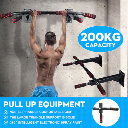 Heavy Duty Doorway Pull Up Bar Chin-Up Exercise Fitness Home Gym Upper Body Work 