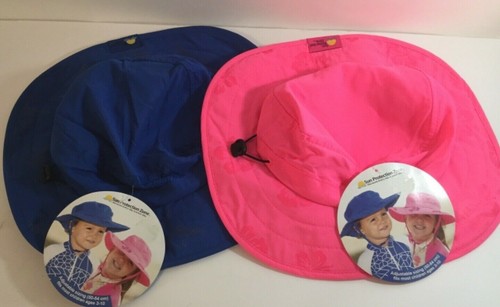 Sun Protection Zone,Blocks UV rays Kids Safari Hat 2//6.99 Blue Pink ages 3-10