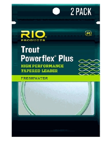 Two Pack Rio Trout Powerflex Plus High Performance Tapered Leader 9/' 3x 4x 5x 6x