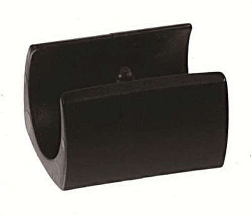 for round tubes 4 Saddle feets with 1 pin 5,7mm Plastic Black
