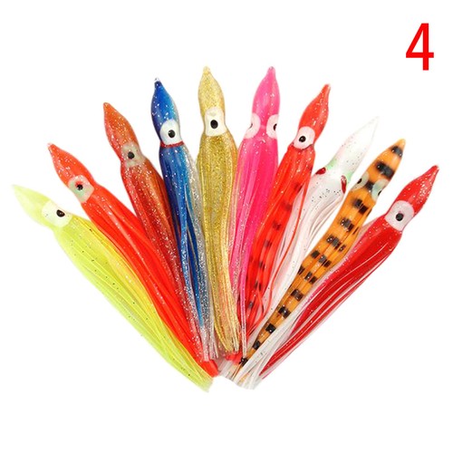 Octopus Squid Skirt Lure Saltwater Soft Fishing Lure Bait Hoochies s