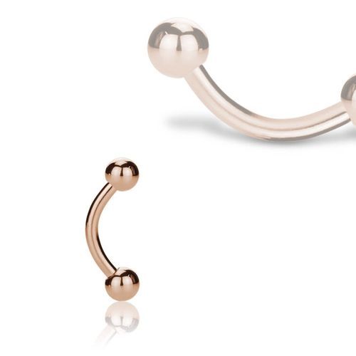 Augenbrauepiercing Rose Gold Steel Banana Piercingbanane Piercingstecker