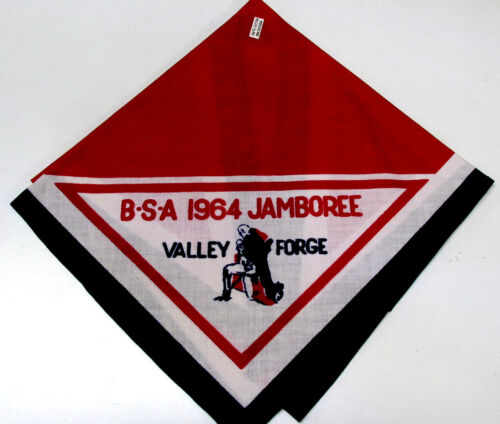 1964 NJ 6th National Jamboree Official NC Neckerchief thick letrs Boy Scout PA