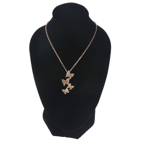 Schmetterling Weiß Rose Gold Anhänger Halskette 925 Silber Schmuck Geschenk