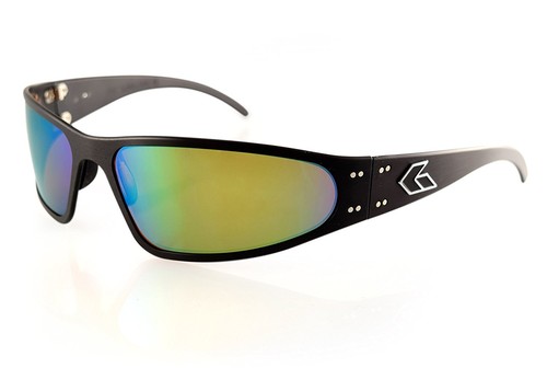 New Gatorz Wraptor Aluminum Frame Sunglasses-Black//Brown//Green Mirror Polarized