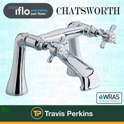 iFlo Chatsworth Traditional *SOLID BRASS* Bath Filler Mixer Tap  *WRAS Approved* 