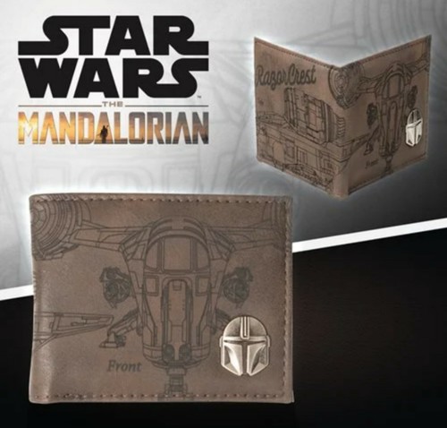 Star Wars Entertainment Earth Exclusive Mandalorian Etched PU Bifold Wallet