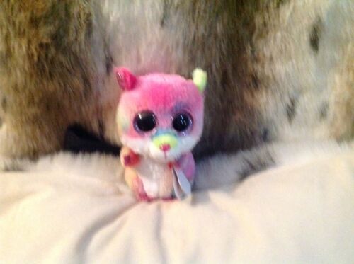 RODNEY THE MULTI COLORED BEANIE BOO HAMPSTER MWMT 6/"
