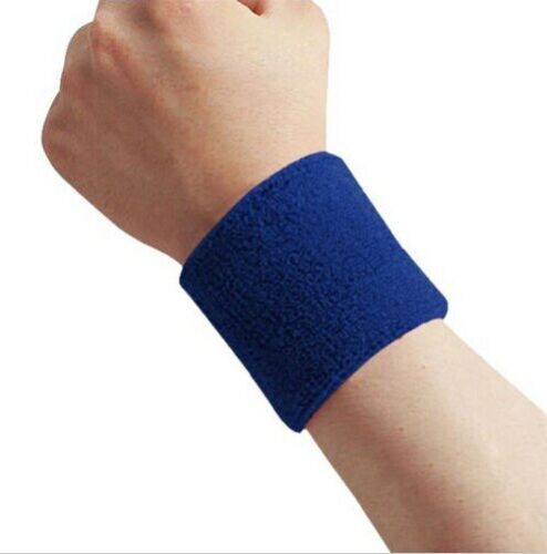 Wrist Band Cotton Bracelet Sports Sweatband Tennis Hand Band Sweat Brace Support