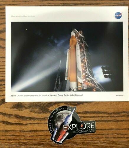 Official NASA Space Launch System SLS Program Lithograph Print and Decal 