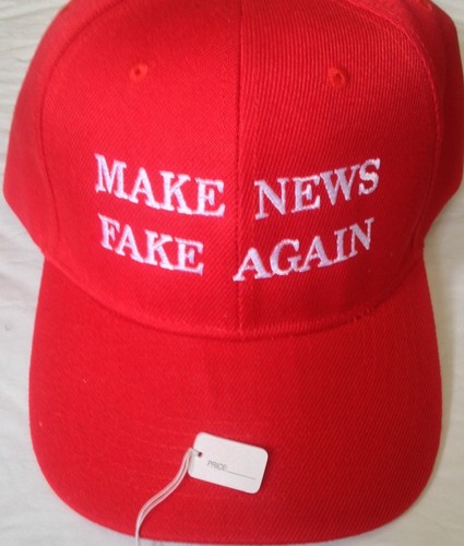 MAKE NEWS FAKE AGAIN Hat President Trump Inspired PARODY Cap Funny EMBROIDERED