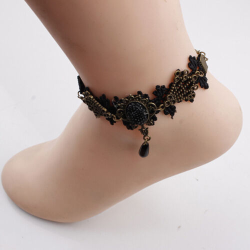 Details about   Valentine's Day Women Anklets Vintage Girls Boho Style Black Bracelet Chain LP 
