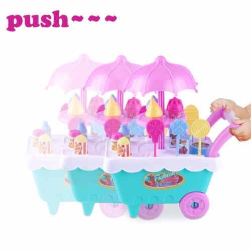 Children Gifts Ice Cream Cart Play Set Kids Pretend Play Food Educate Puzzle Toy