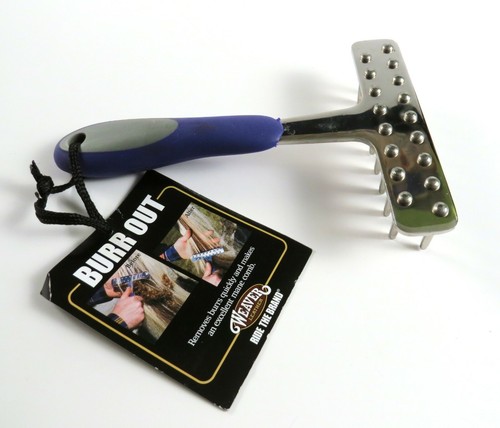 Weaver Burr-Out Grooming Tool Tapered Metal Teeth in 2 Rows Remove Burrs Quickly