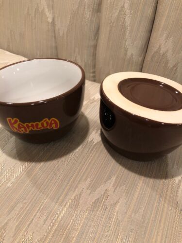 Details about   Vintage 2-Pc Set Kahlua Liqueur Ceramic Bowl with Warmer Base Free Shipping 