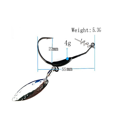 Quality Perforated Sharp Lead Head Hook Carbon Steel Jigging Durable Head