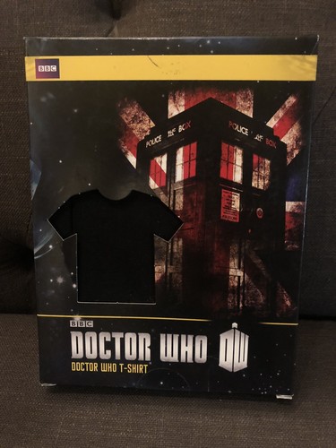Dr Doctor Who Ripple Junction Large Black T-Shirt Tardis Union British Tee Shirt