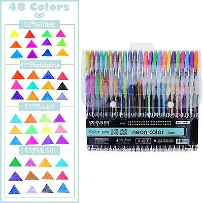 12/24/36/48 Colors Gel Pen Set for Writing Drawing Adults Doodling Art Makers 