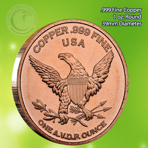 African Wildlife /"Elephant/" 1 oz .999 Copper Round
